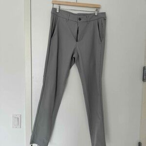 Lululemon Commission Slim-Fit Pant 32"L Warpstreme ABC Men's 32 32 Silver/Gray